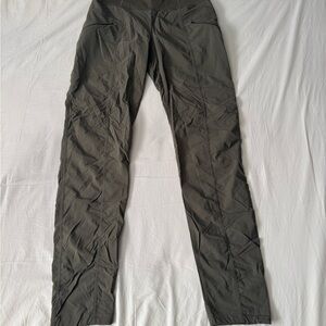 prAna Womens Leggings Small Tall Gray Athletic Yoga Hiking Stretch Pants